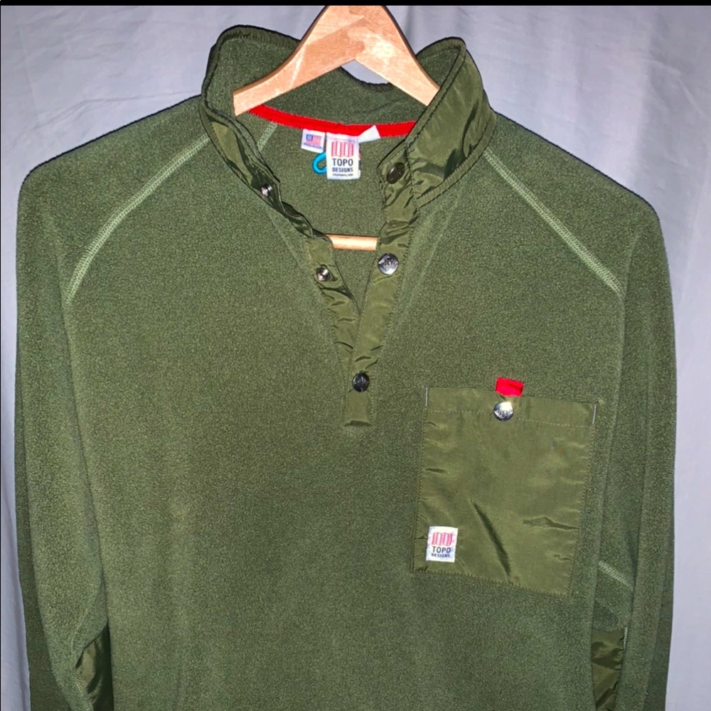 Topo Designs Green Pullover
